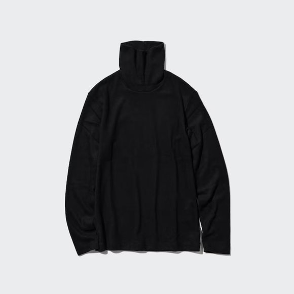 Uniqlo Heat Tech Fleece Black Turtleneck - Picture 1 of 6